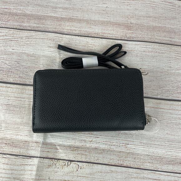 CXL Christian Lacroix Blake Pebble Clutch Crossbody Wallet Black - Picture 3 of 9